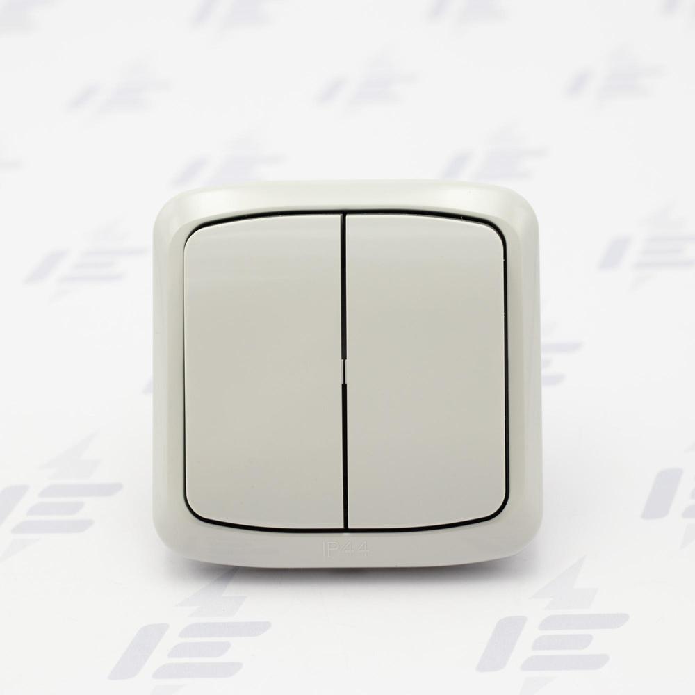 3558A-52940 S TANGO IP44 Kompletní vypínač č. 6+6 s rámečkem 3558A-52940 S