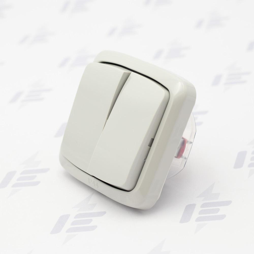 3558A-52940 S TANGO IP44 Kompletní vypínač č. 6+6 s rámečkem 3558A-52940 S