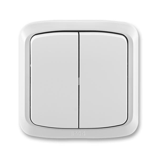 TANGO IP44 Kompletní vypínač č. 6+6 s rámečkem 3558A-52940 S