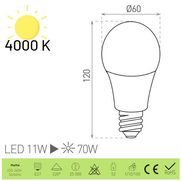 DAISY LED A60  11W E27 NW