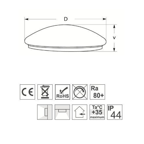Svítidlo PETRA NS  60W/E27 bez senz