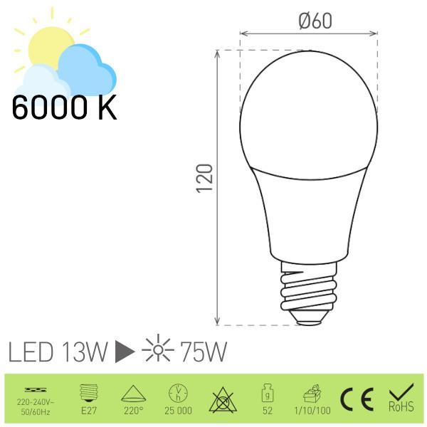 GXDS128 DAISY LED A60  13W E27 CW