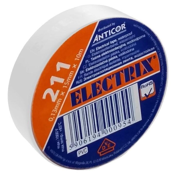 Izolační páska PVC 15mm x 10m bílá