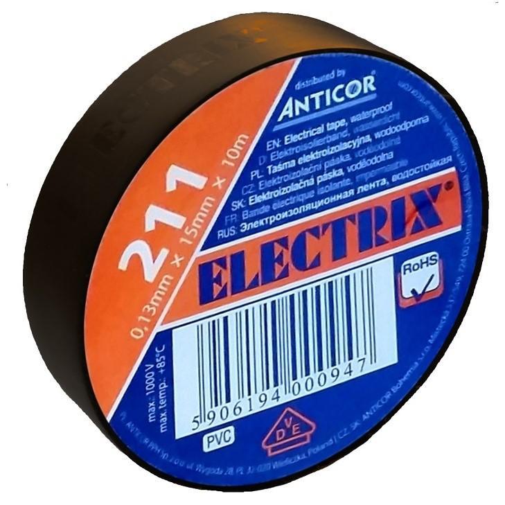 Izolační páska PVC 15mm x 10m hnědá