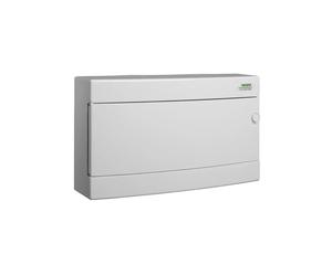 PNS 18W Plastová rozvodnice, bílé dveře, montáž na omítku, IP40, 1 řada, 18 modulů (101506)