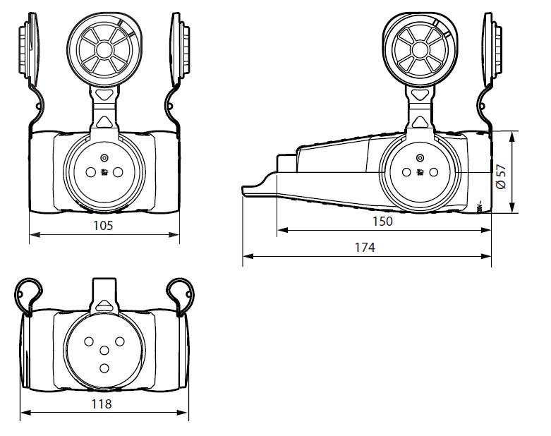 050578 PRYŽ. ZÁS. BL. BEZ KAB. 3X2P+T