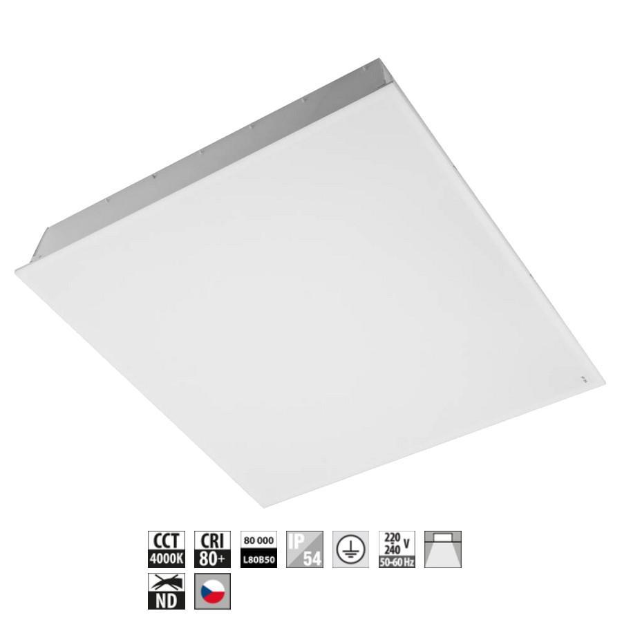 Modus IBP5000 IP54 vestavné do rastru 600 čtverec A LED 840 opál driver 700mA