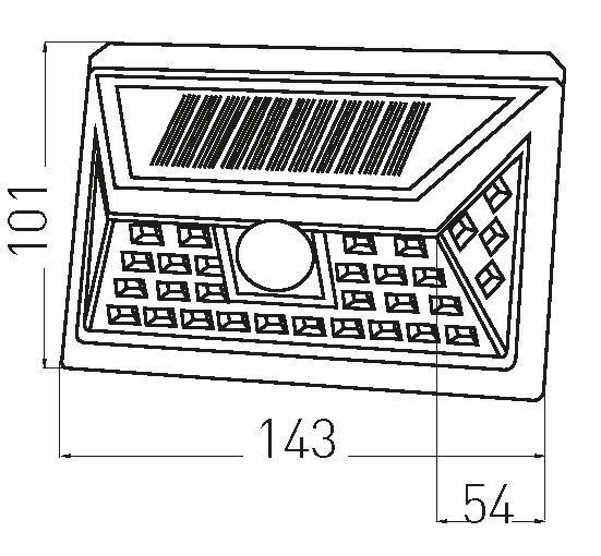 EMA SOLAR PIR 90LED NW