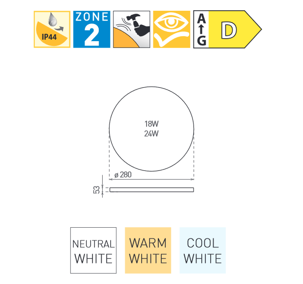 LED SMART-R White 18W CCT