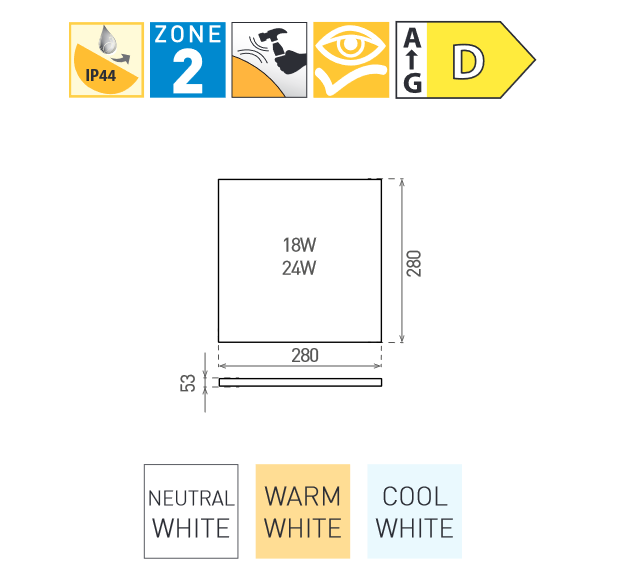 LED SMART-S White 18W CCT