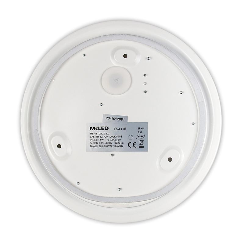 LED svítidlo Cala 12 E, 12 W, 4000 K, IP44, s nouzovým modulem 1,5 h