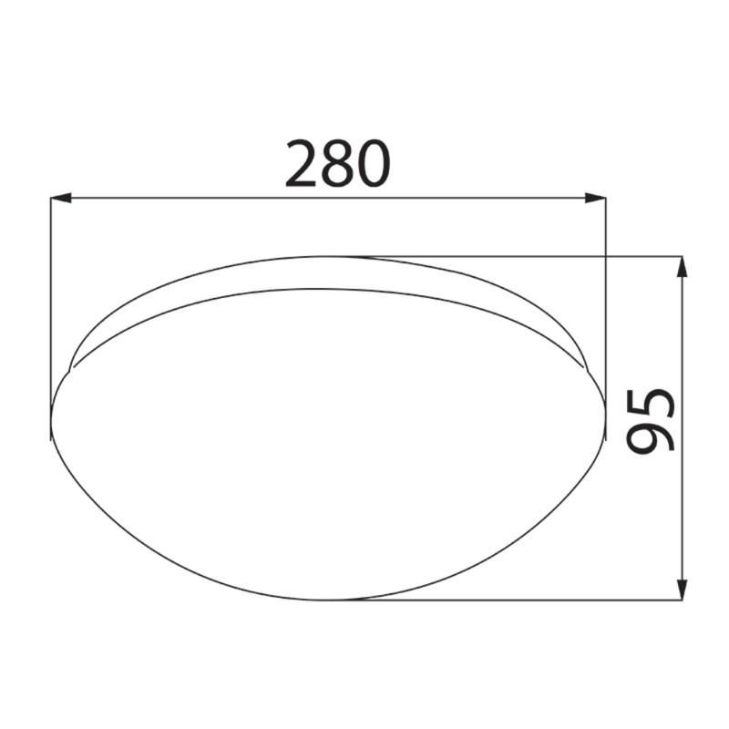 LED svítidlo Cala 12 E, 12 W, 4000 K, IP44, s nouzovým modulem 1,5 h