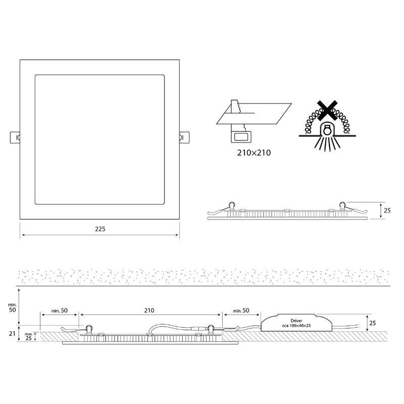 LED podhledové svítidlo Toro S21, 21W, 4000K