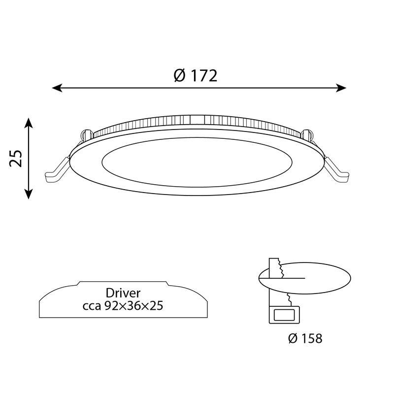 LED podhledové svítidlo Toro R15, 15W, 4000K