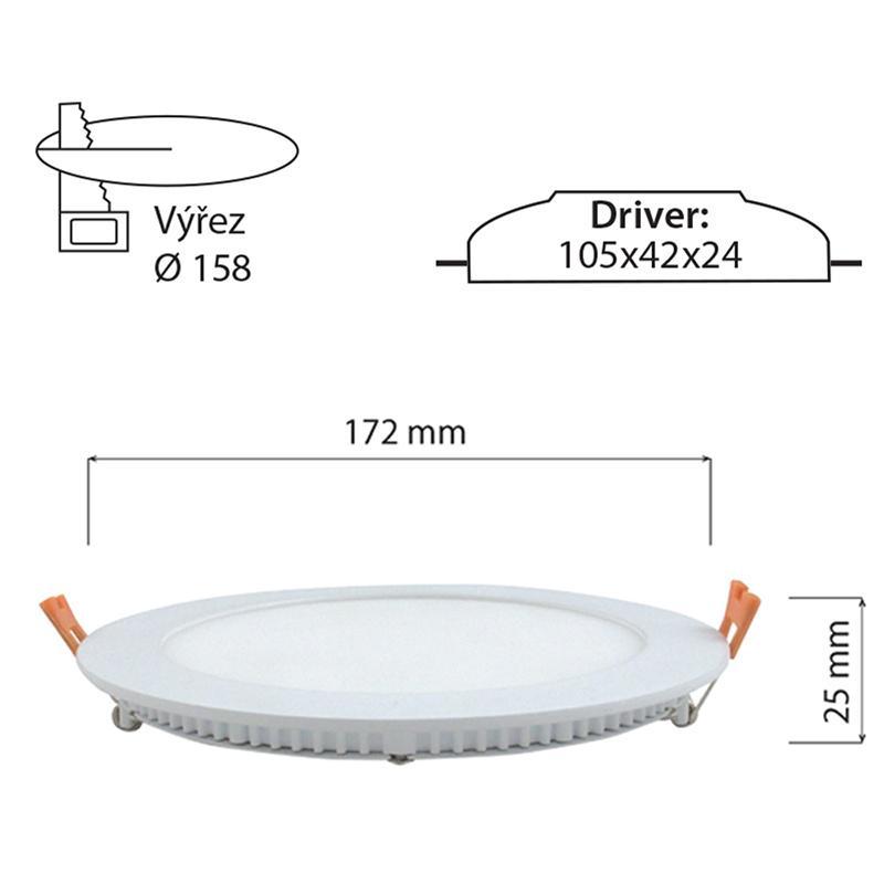 LED podhledové svítidlo Toro R15, 15W, 4000K