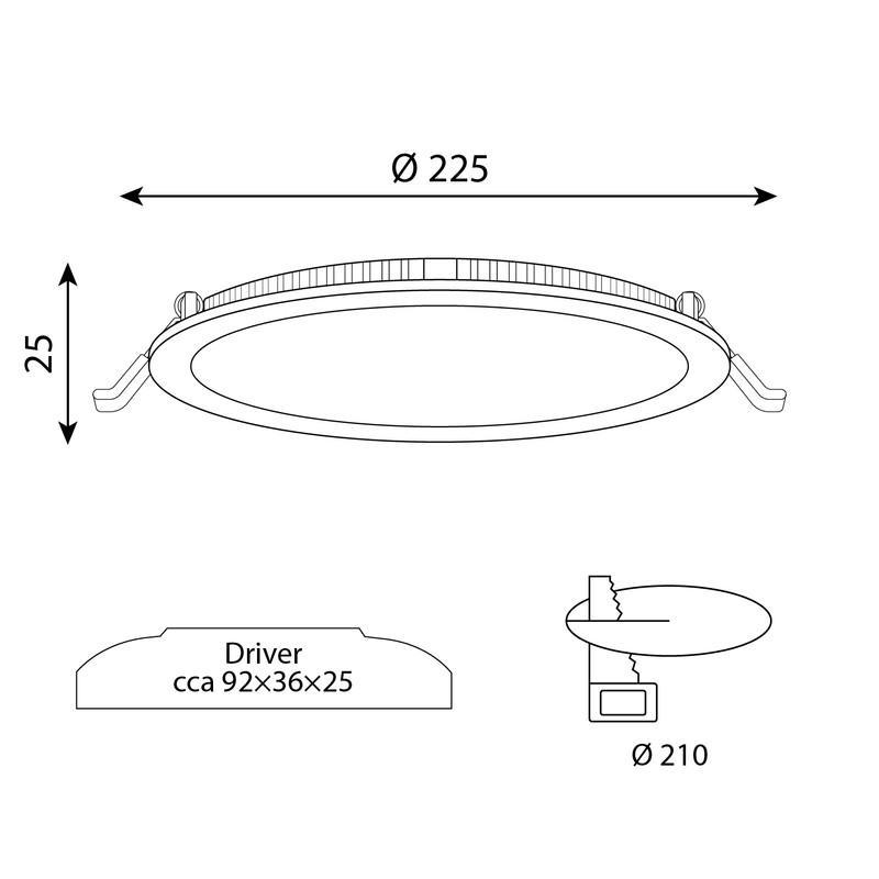 LED podhledové svítidlo Toro R21, 21W, 4000K