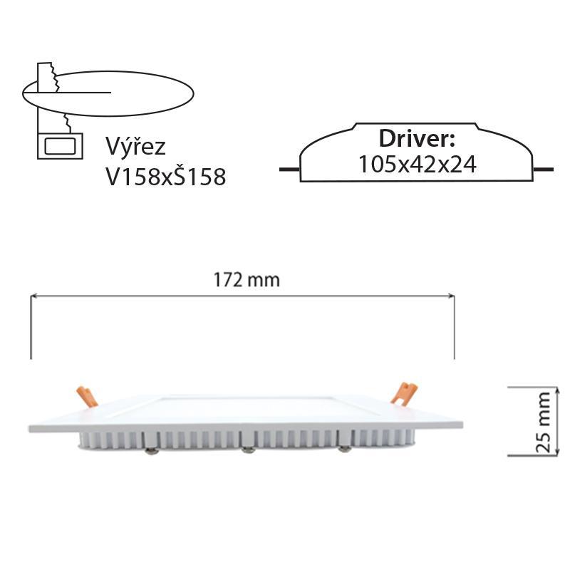 LED podhledové svítidlo Toro S15, 15W, 3000K