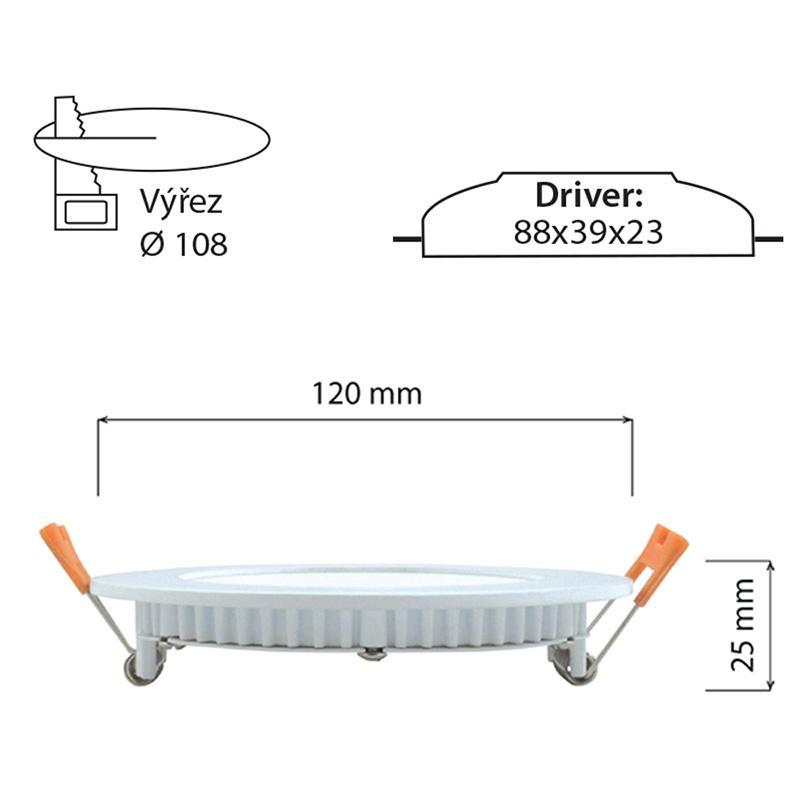 LED podhledové svítidlo Toro R9, 9W, 3000K