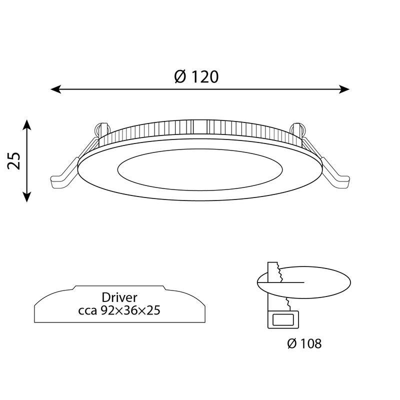LED podhledové svítidlo Toro R9, 9W, 3000K