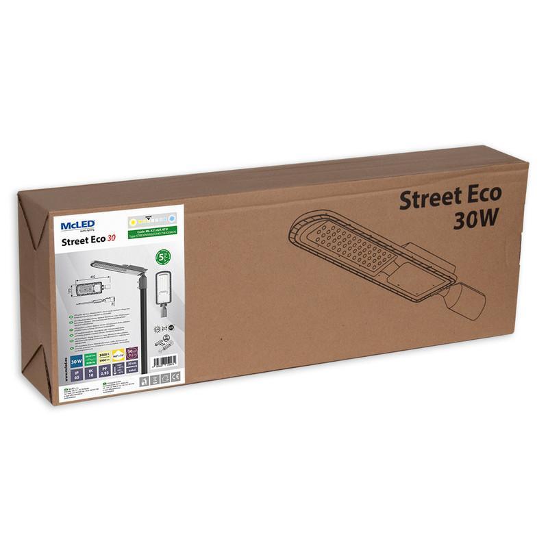 Street Eco 30, 30W, 3000K, 140x75°, IP65