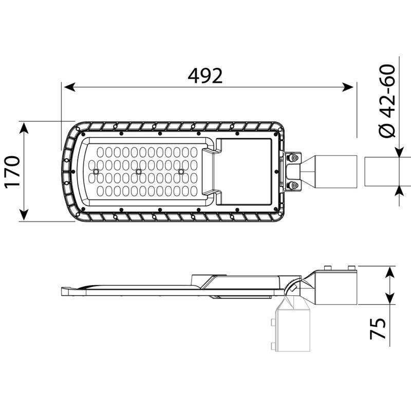ML-521.022.47.0 Street Eco 50, 50W, 3000K, 140x75°, IP65