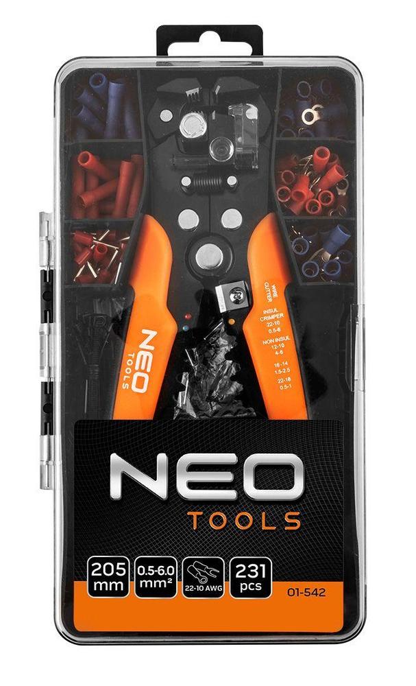 Stahovač na izolace konektorů, v boxu s konektory NEO tools