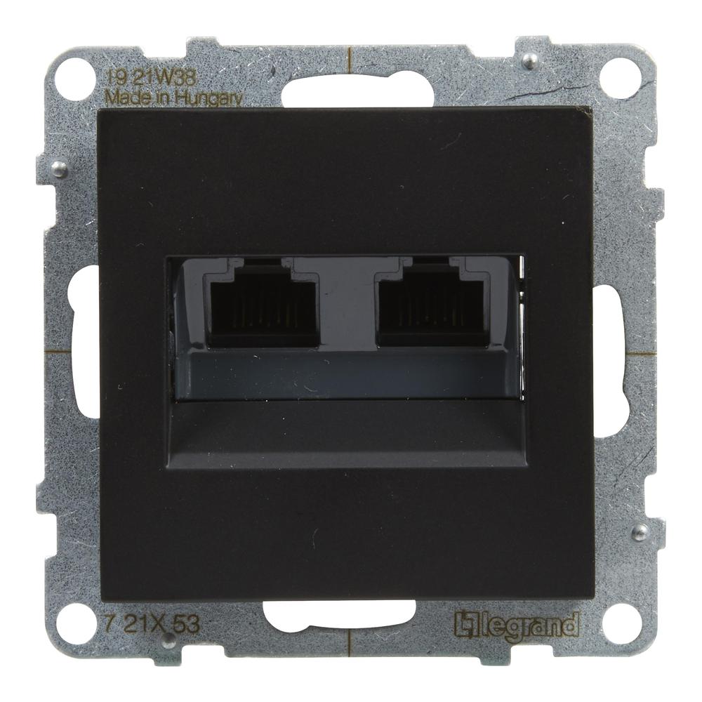 SUNO ČERNÁ 2XRJ45 CAT6 UTP LCS