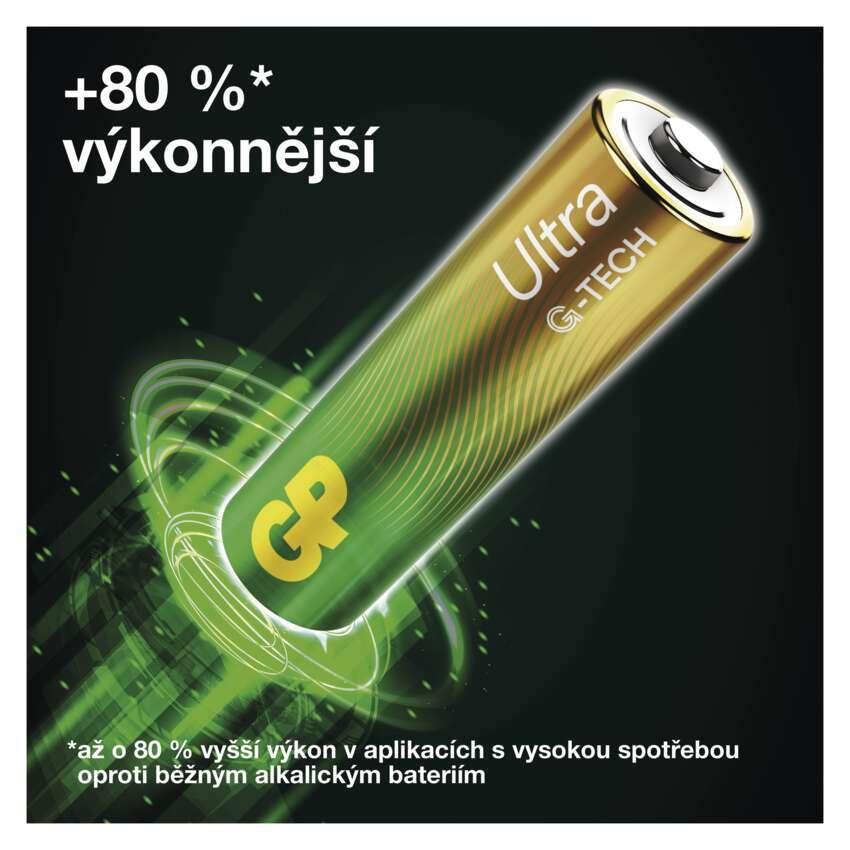 GP alkalická baterie ULTRA AA (LR6) 4PP MB