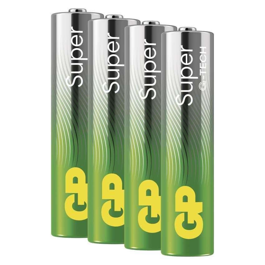 B01114 GP alkalická baterie SUPER AAA (LR03) 4PP (1013124200)