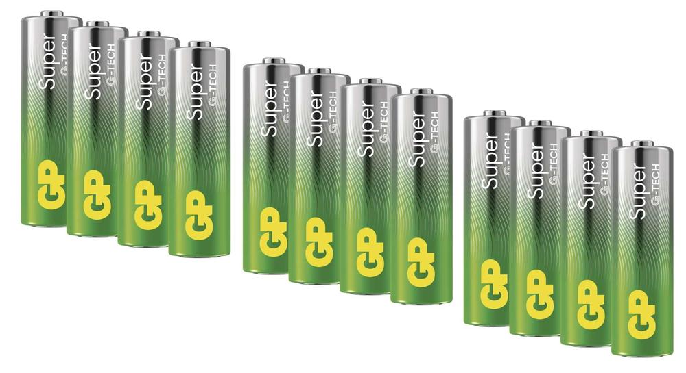 B0124T GP alkalická baterie SUPER AA (LR6) 12PP MB (1013201201)