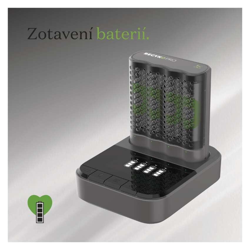 B50460D Nabíječka baterií GP Pro P461 + 4× AA Rec Pro + DOCK (1604846114)