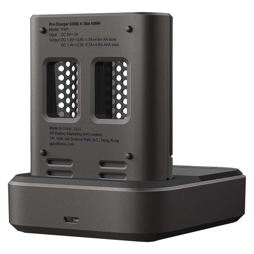 B50460D Nabíječka baterií GP Pro P461 + 4× AA Rec Pro + DOCK (1604846114)