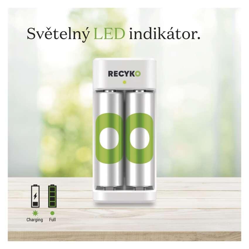 Nabíječka baterií GP Eco E221 + 2× AA REC 2100