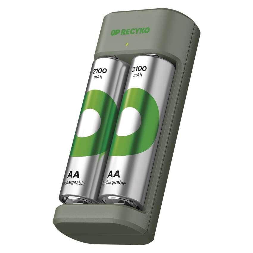 Nabíječka baterií GP Eco E221 + 2× AA REC 2100