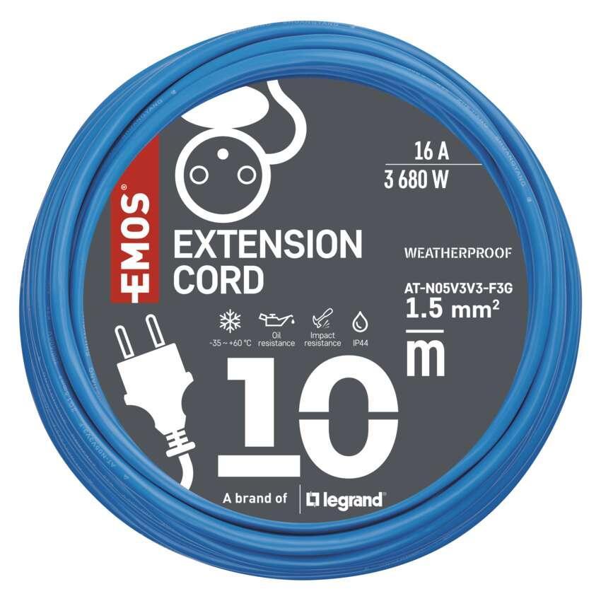 P01410W PRODLUŽKA 1Z 10M 1,5MM NEMRZNOUCÍ KABEL (1901611000)