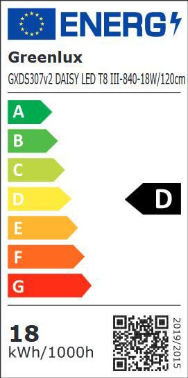 GXDS307v2 DAISY LED T8 III -840-18W/120cm