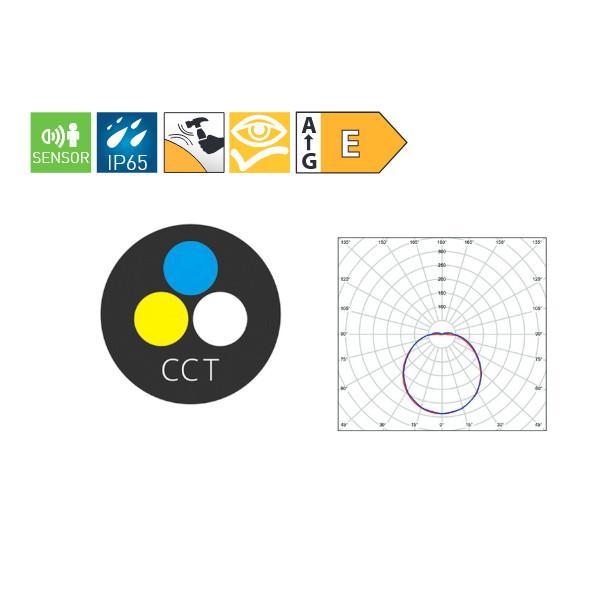 DITA ROUND W 12W PIR CCT