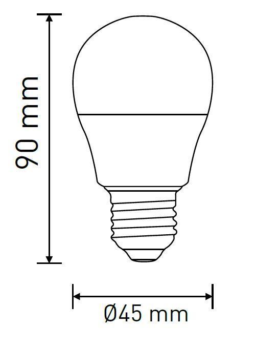 LED MINIGLOBE G45 E27 7,5W/60W NW