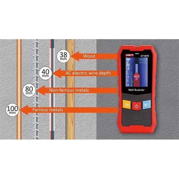Detektor kovů a elektrických vedení UNI-T UT387E