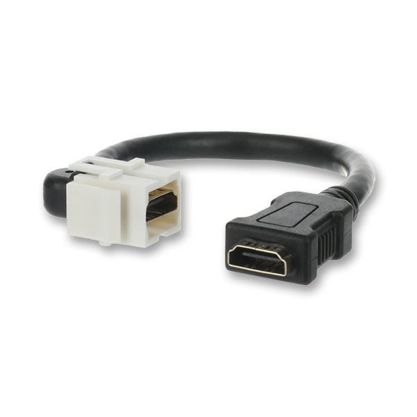 Zásuvka HDMI (keystone s kabelem), bílá