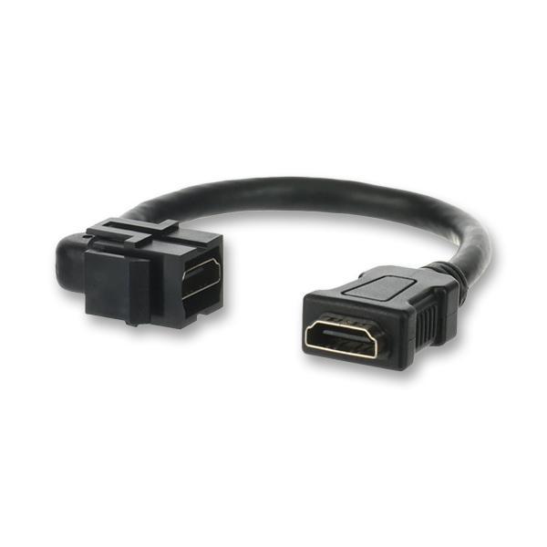Zásuvka HDMI (keystone s kabelem), černá