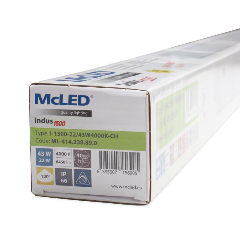 ML-414.238.89.5 LED závěsné prachotěsné svítidlo Indus 1500, 22/43 W, max 6450lm, 4000 K, IP66
