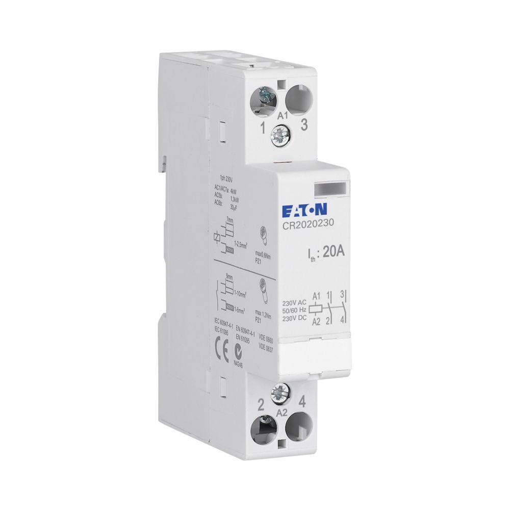 CR2020230 Instalační stykač, tichý, Uc=230V AC/DC, In=20A, 2zap. kont. (135181)