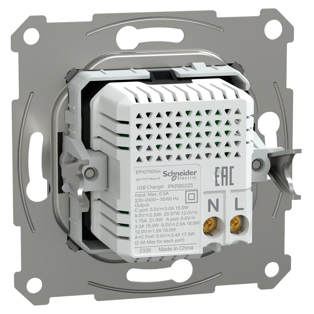 USB A+C rychlonabíječka 21W antracit