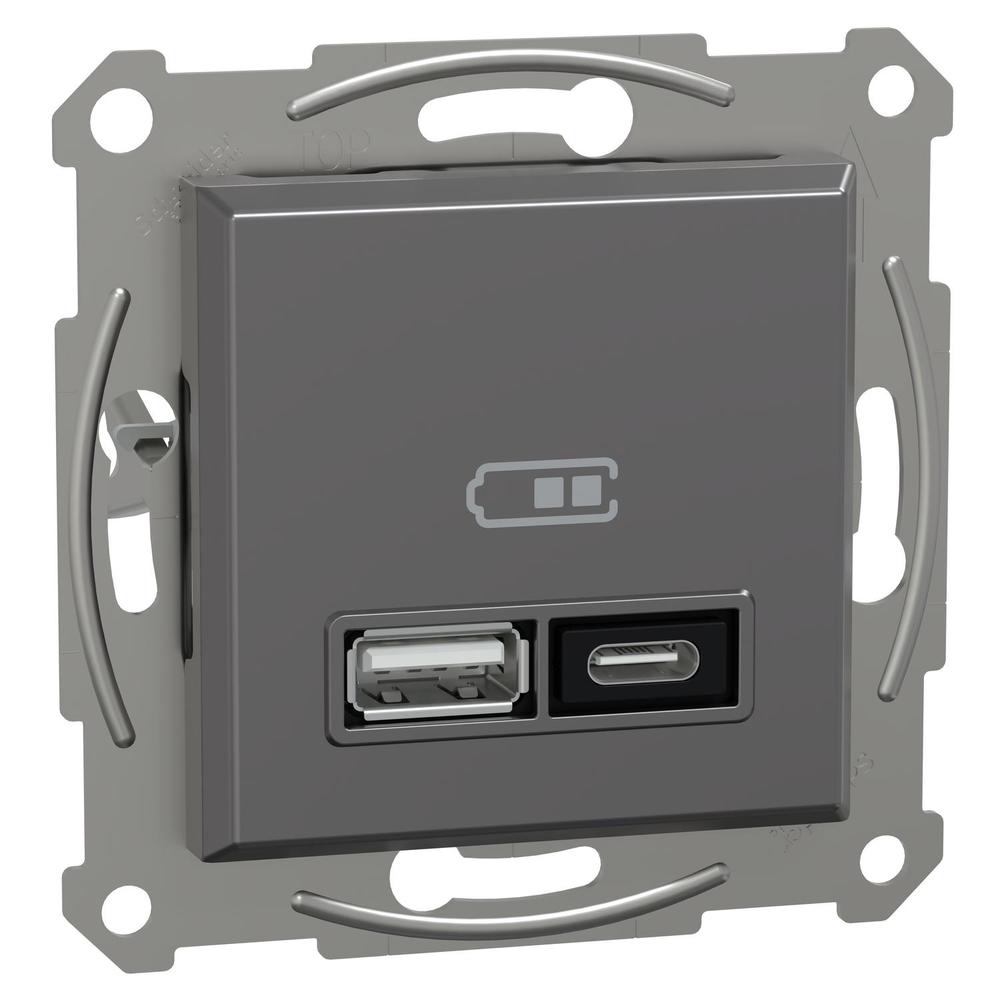 USB A+C rychlonabíječka 21W antracit