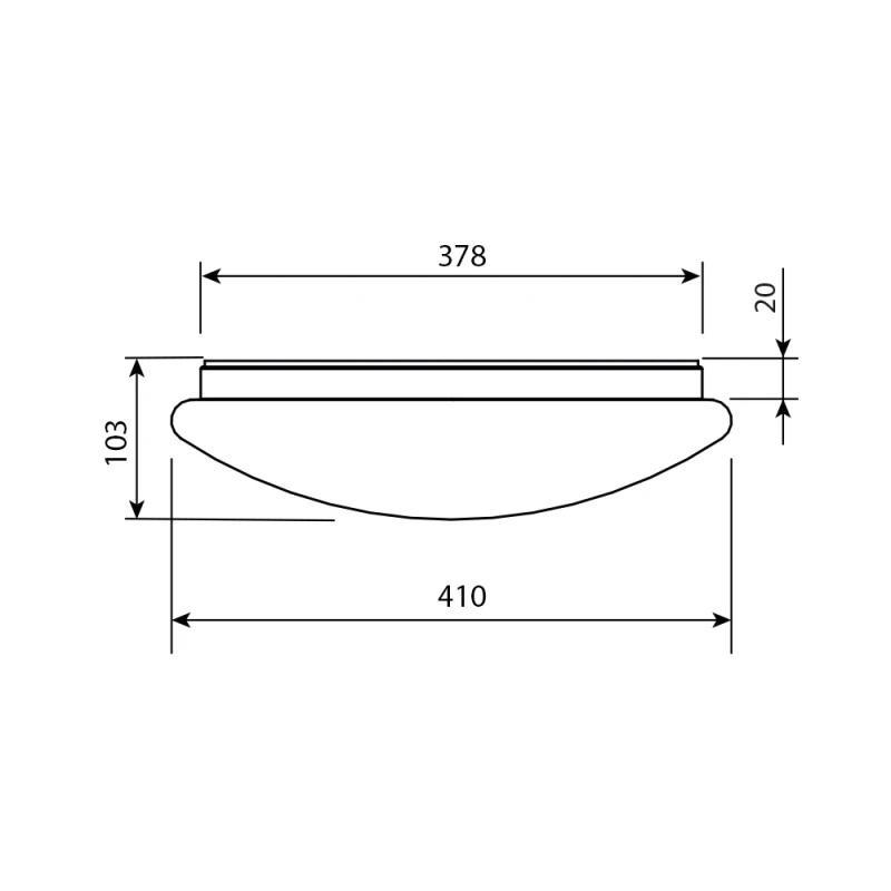 ML-411.239.32.0 LED svítidlo Inca 32, 32W, 3CCT (2700K, 3000K, 4000K), 120°, IP64, CRI90, s přep.výkonu 32W, 22W
