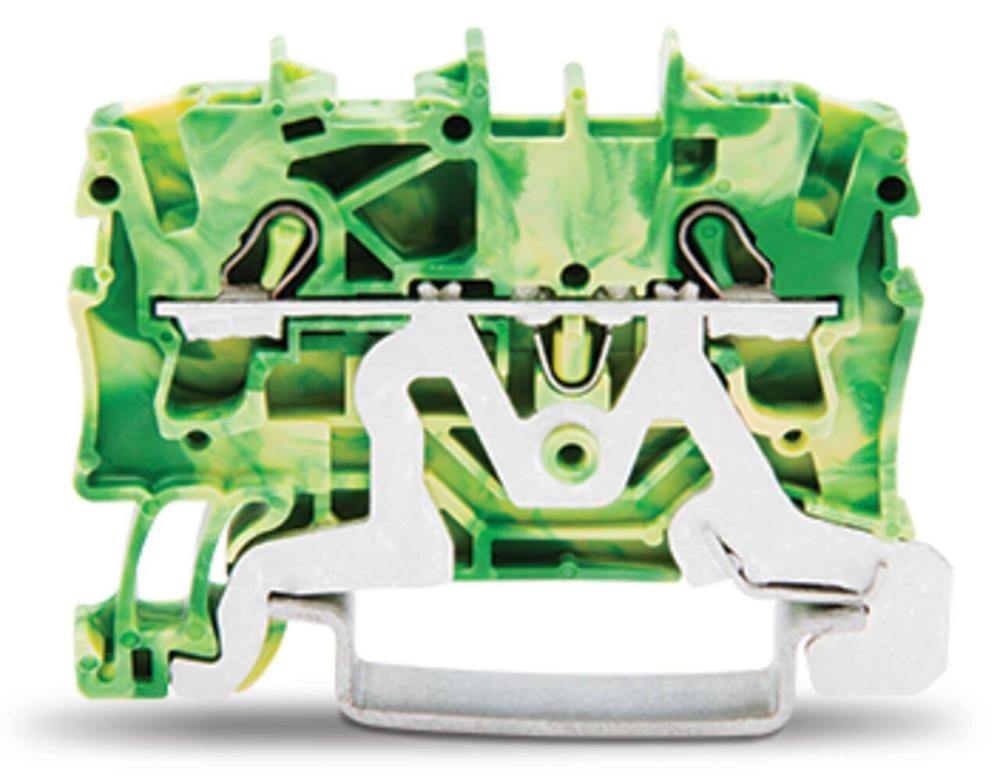 Řadová průchozí svorka Wago 2vodičová 2,5 mm2 pro ochranný vodič (zeleno-žlutá)