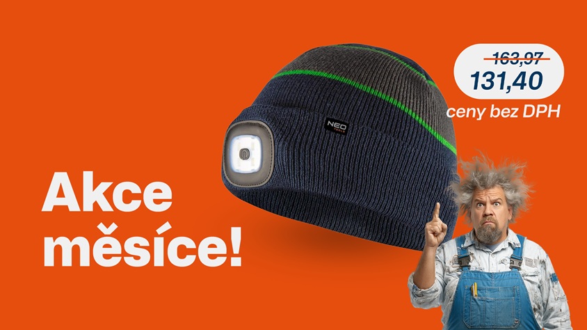 Čepice s LED svítilnou (nyní v akci) Čepice 81-630 s LED světlem (nyní v akci)