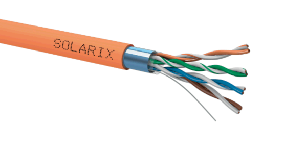 Nehořlavý datový kabel Solarix SXKD-5E-FTP-LSOHFR-B2ca